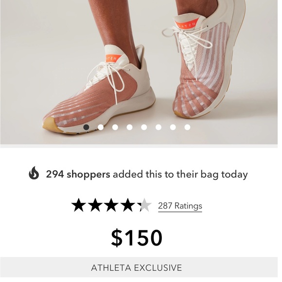 Athleta exclusive Saysh sneaker in hearth rose.  Like new.  Size 7. - Picture 6 of 6